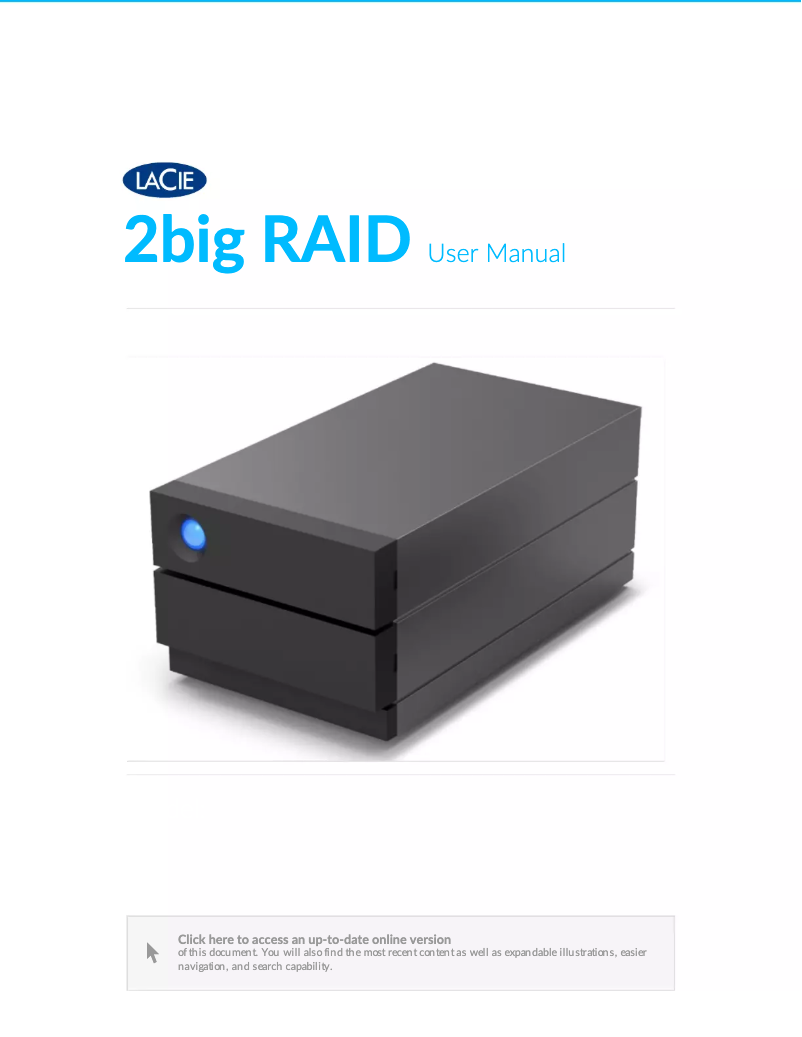 Imagen de la primera página del manual del dispositivo 2big RAID USB 3.1
