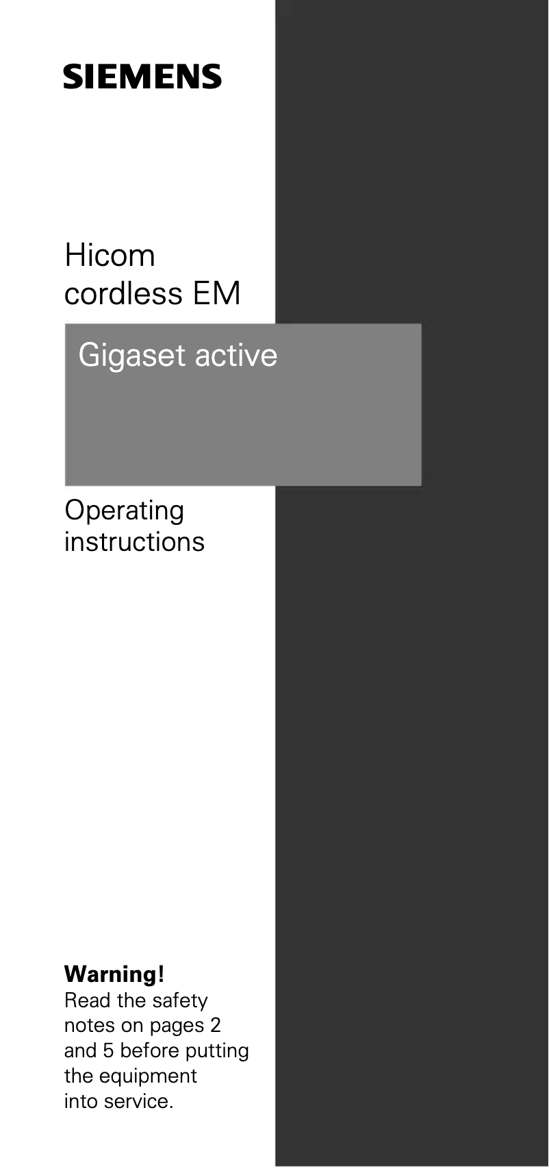 Página 1 del manual Manual de usuario Siemens Gigaset 2010