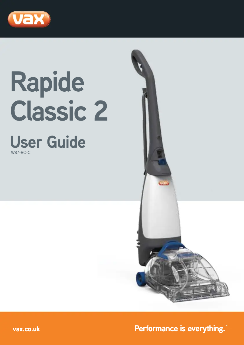 Página 1 del manual Manual de usuario Vax W87-RC-C