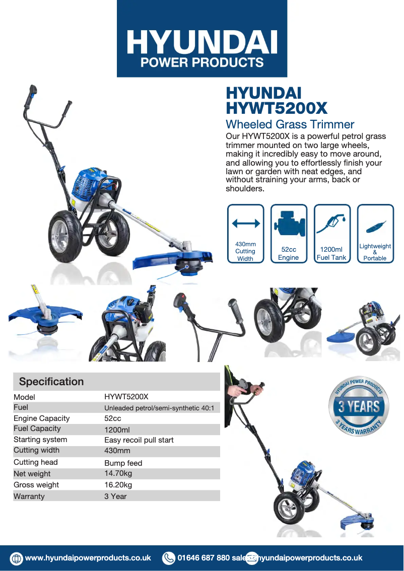 Imagen de la primera página del manual del dispositivo HYWT5200X