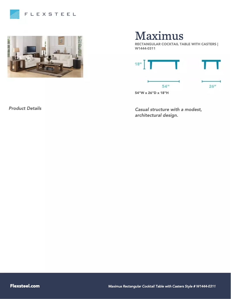 Página nº 1 - Manual de usuario Flexsteel Maximus W1444-0311