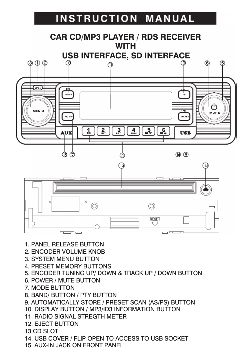 Imagen de la primera página del manual del dispositivo RCD110B