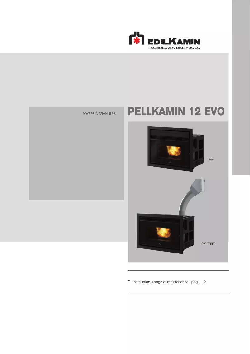 Imagen de la primera página del manual del dispositivo PELLKAMIN 12 EVO