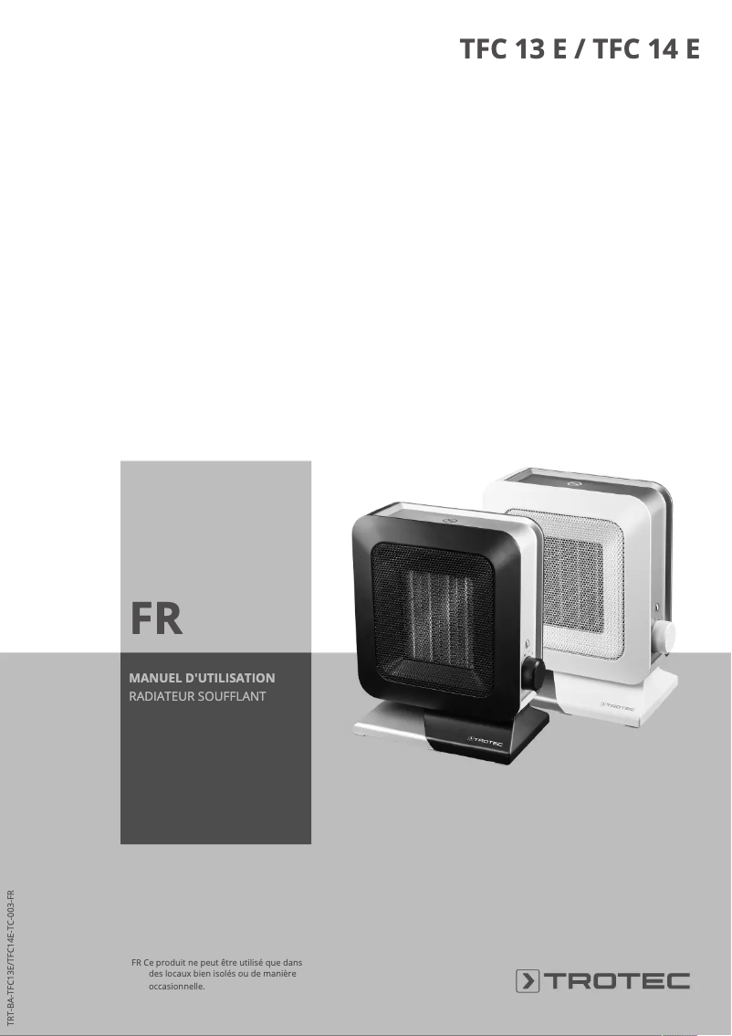 Imagen de la primera página del manual del dispositivo TFC 13 E