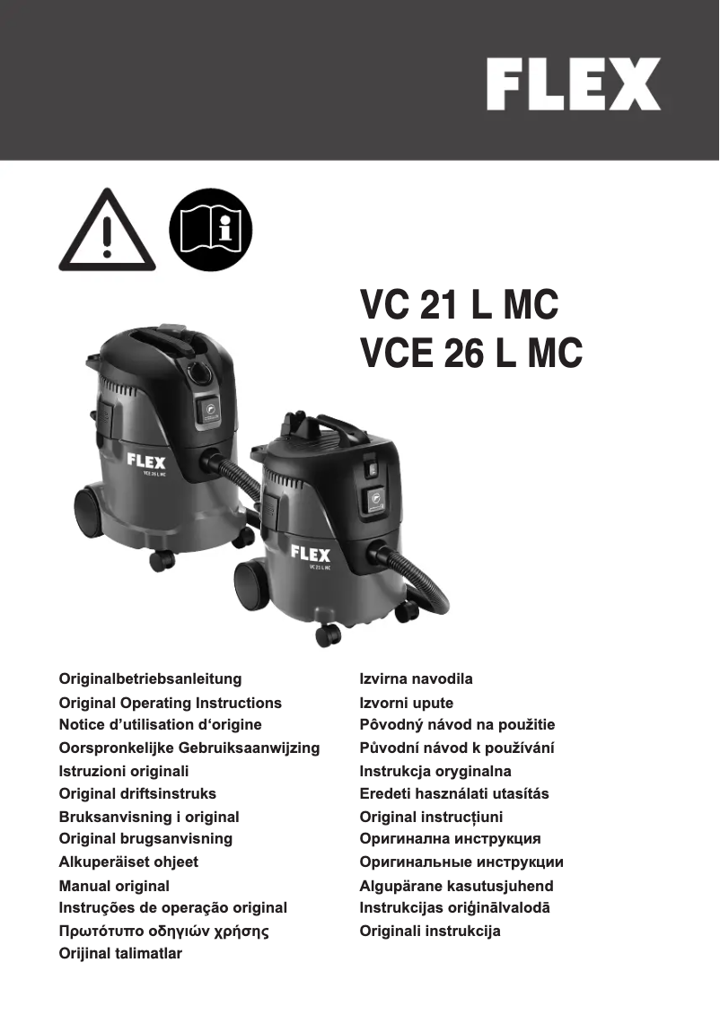 Imagen de la primera página del manual del dispositivo VCE 26 MC