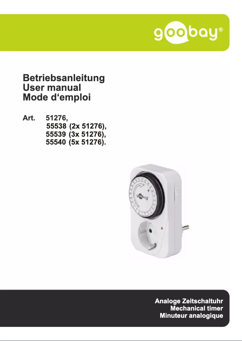 Página 1 del manual Manual de usuario Goobay 55538