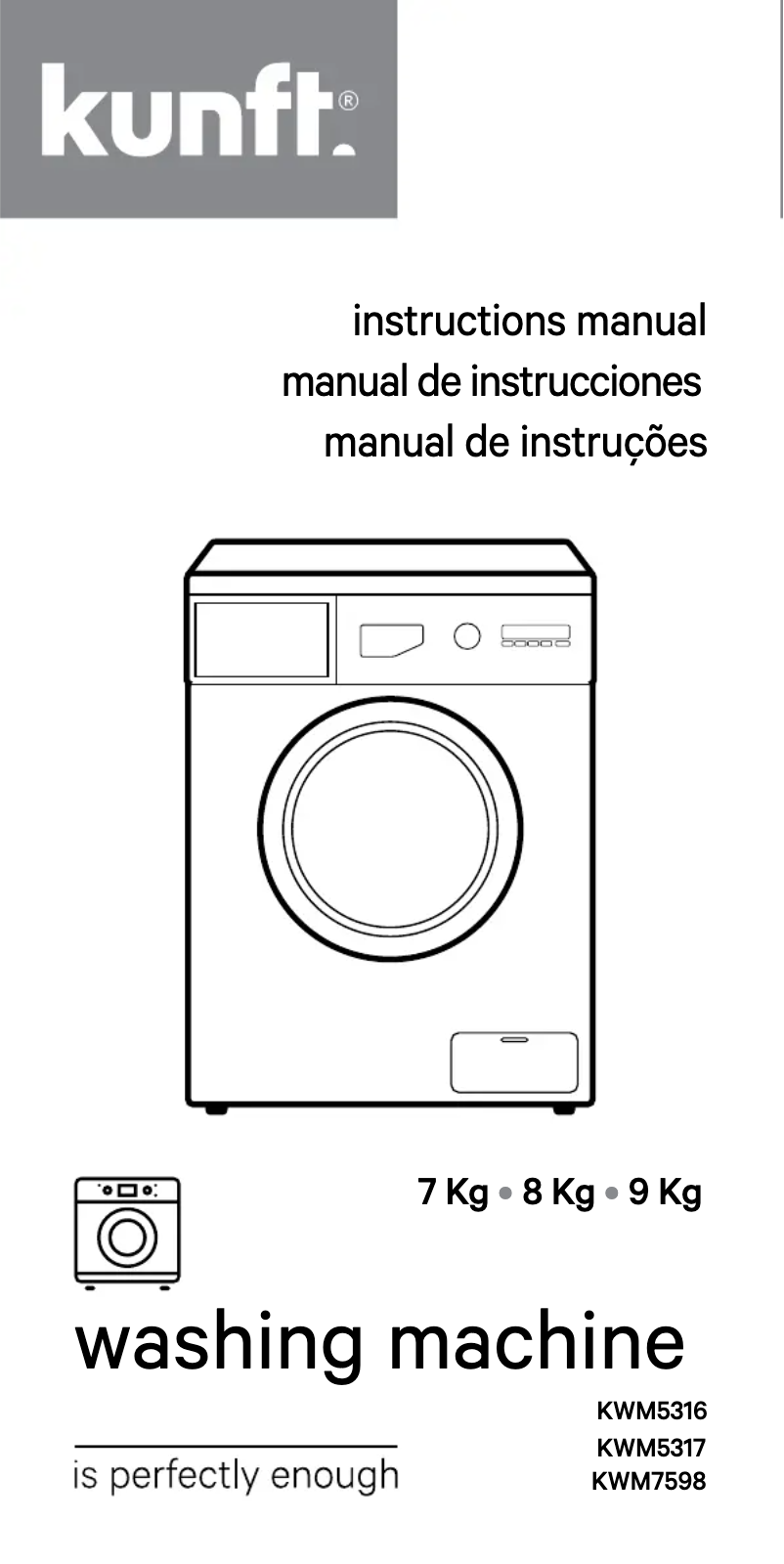 Página 1 del manual Manual de usuario Kunft KWM7598