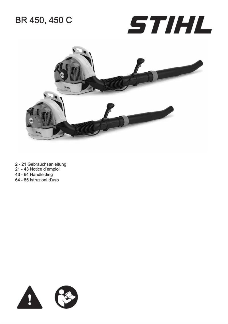 Página 1 del manual Manual de usuario Stihl BR 450 C-