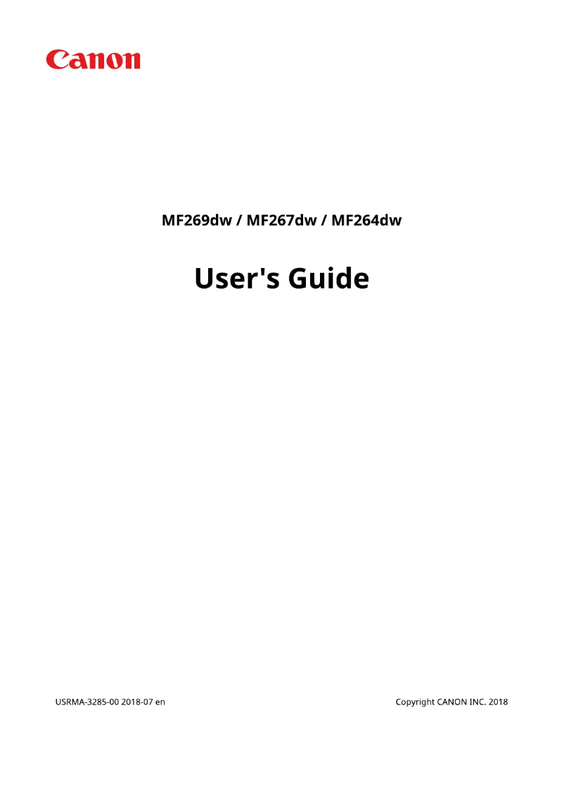 Página 1 del manual Manual de usuario Canon imageCLASS MF264dw