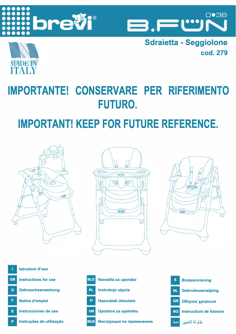 Página 1 del manual Manual de usuario Brevi B.Fun 0-36