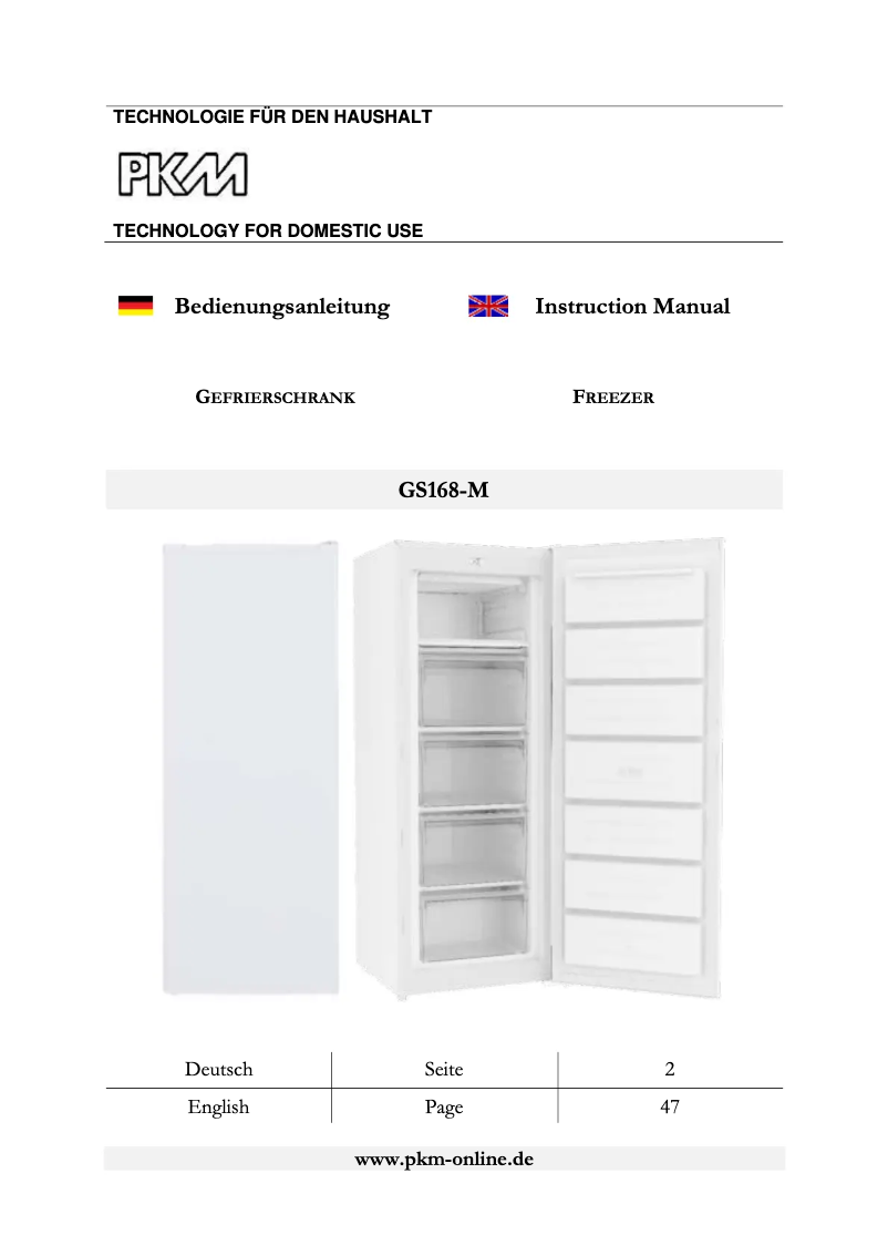 Página 1 del manual Manual de usuario PKM GS168-M