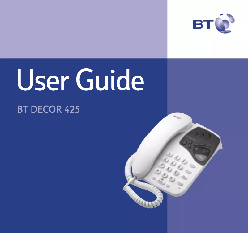 Página 1 del manual Manual de usuario BT Decor 425