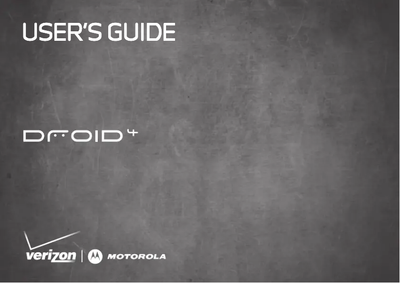 Imagen de la primera página del manual del dispositivo Droid 4