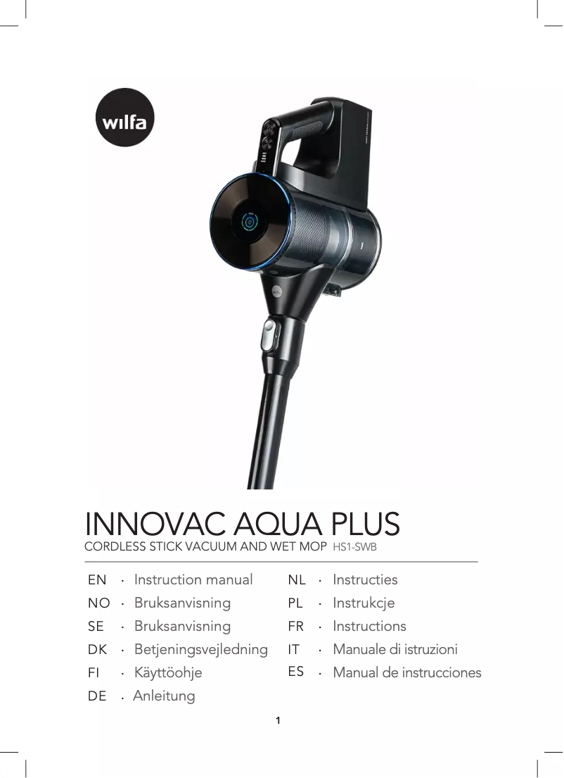 Imagen de la primera página del manual del dispositivo Innobot Aqua PLUS HS1-SWB