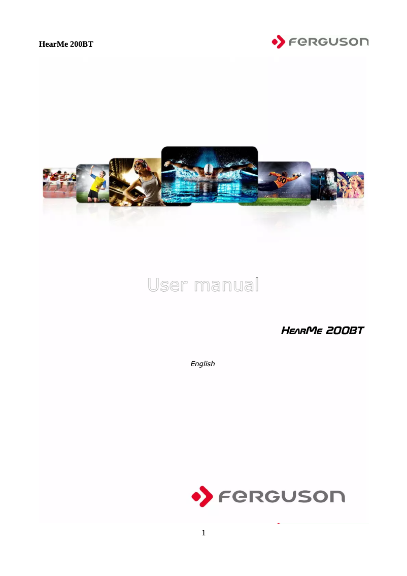 Imagen de la primera página del manual del dispositivo HearMe 200BT