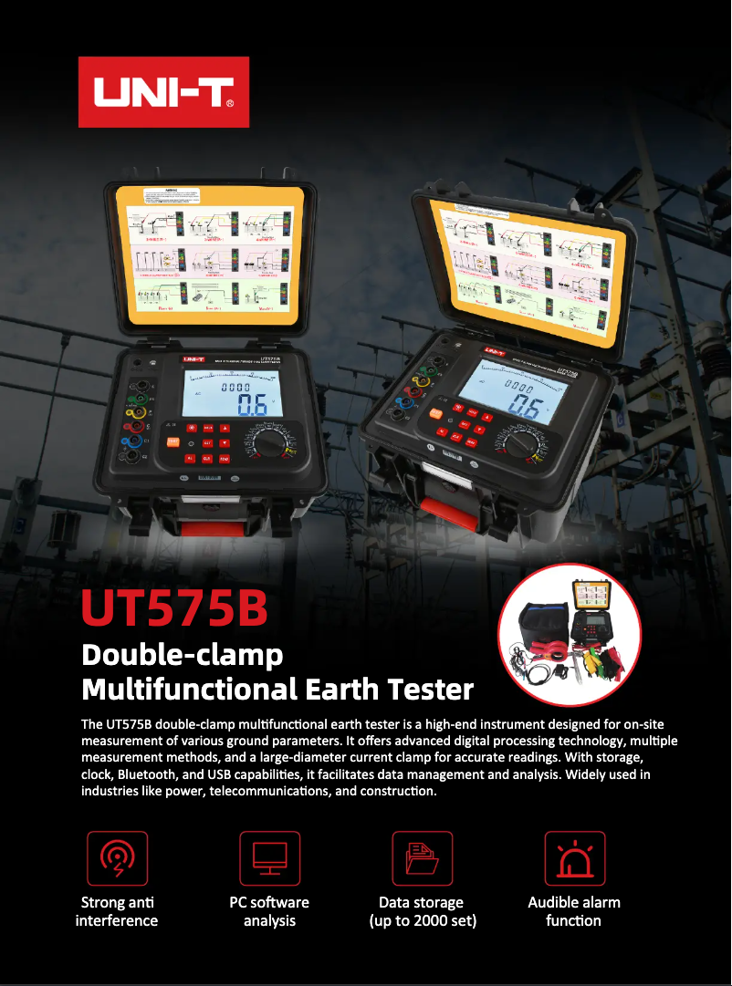 Imagen de la primera página del manual del dispositivo UT575B