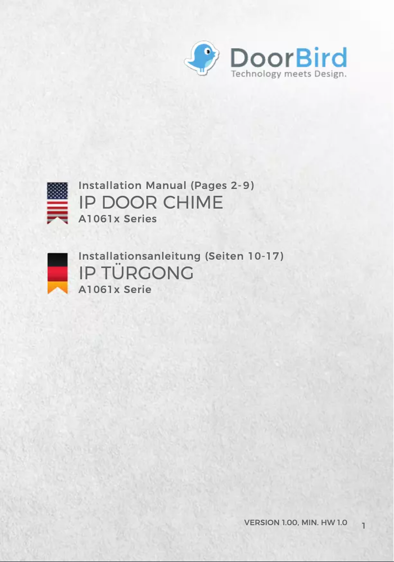 Imagen de la primera página del manual del dispositivo IP Chime