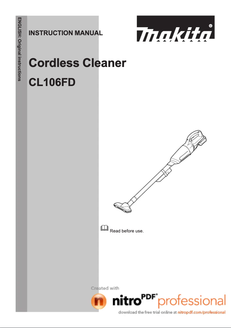 Imagen de la primera página del manual del dispositivo CL106FDZW
