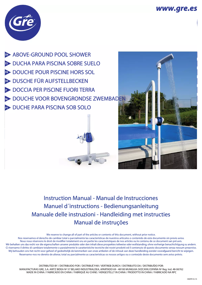 Imagen de la primera página del manual del dispositivo DPE10