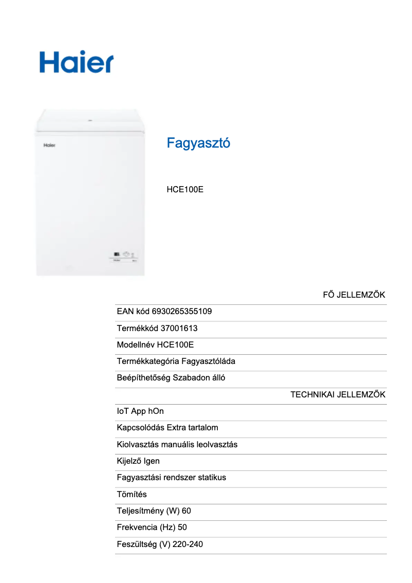 Imagen de la primera página del manual del dispositivo HCE100E