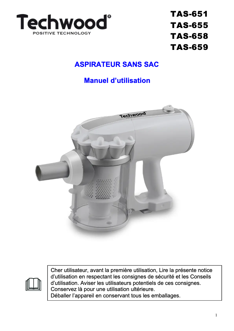 Página 1 del manual Manual de usuario Techwood TAS-659