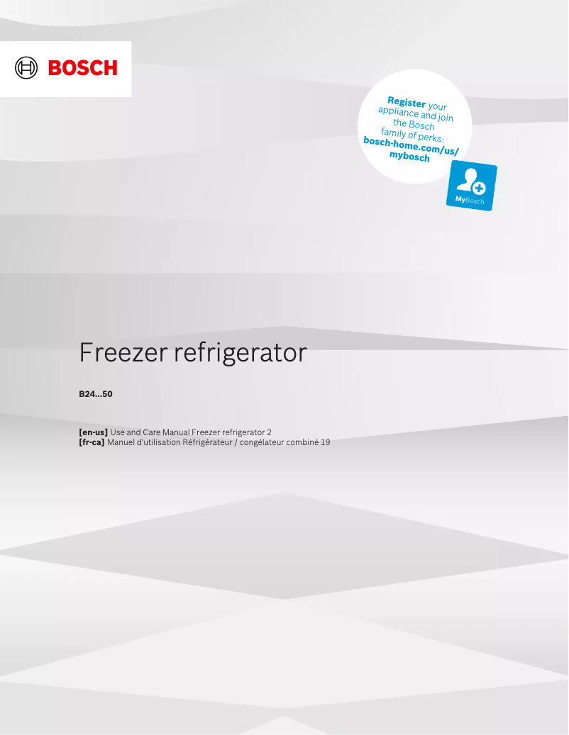 Página 1 del manual Manual de uso y mantenimiento Bosch B24CB50ESS