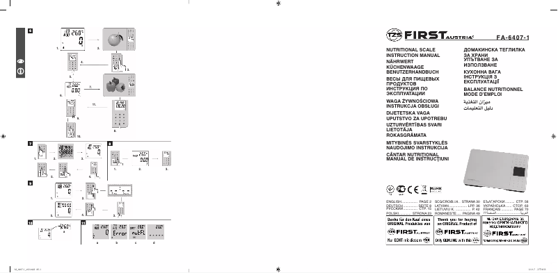 Imagen de la primera página del manual del dispositivo FA-6407-1