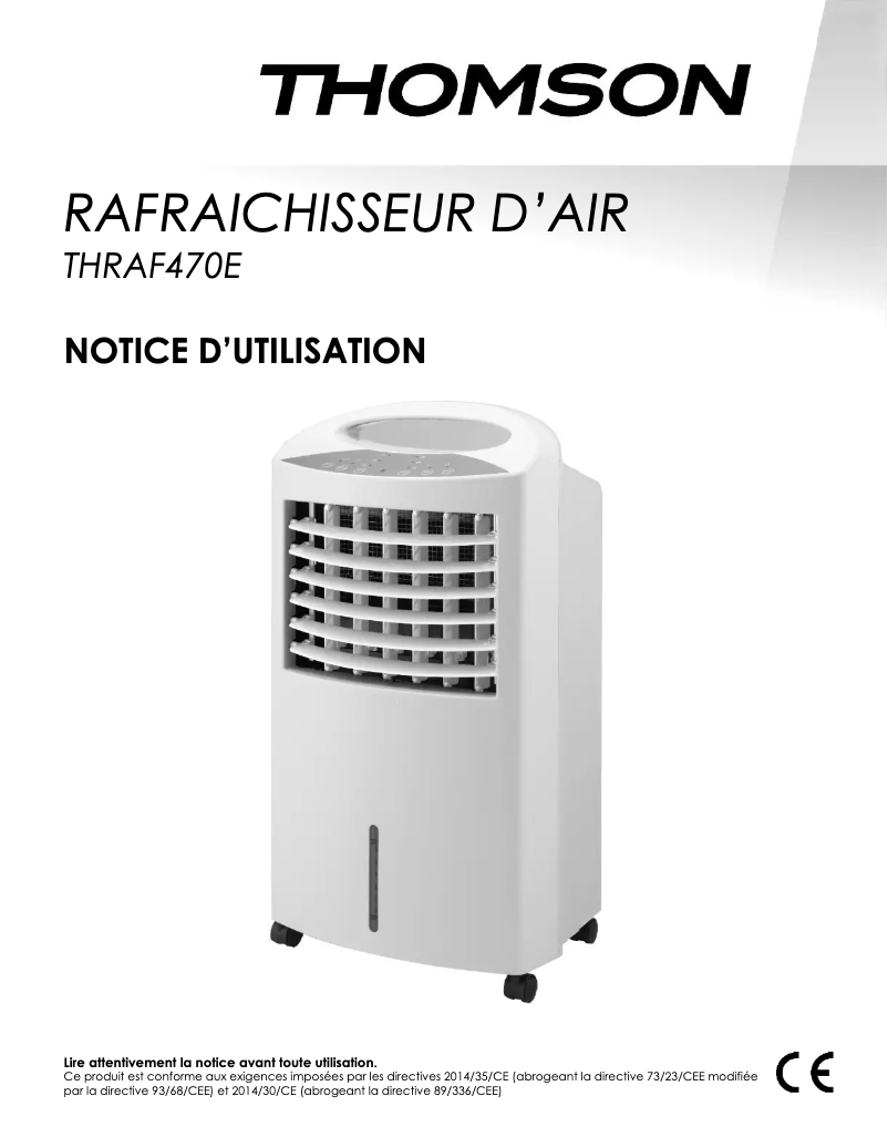 Imagen de la primera página del manual del dispositivo THRAF470E