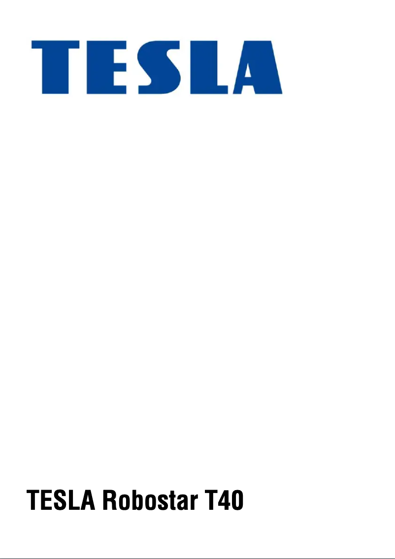 Página 1 del manual Manual de usuario Tesla RoboStar T40