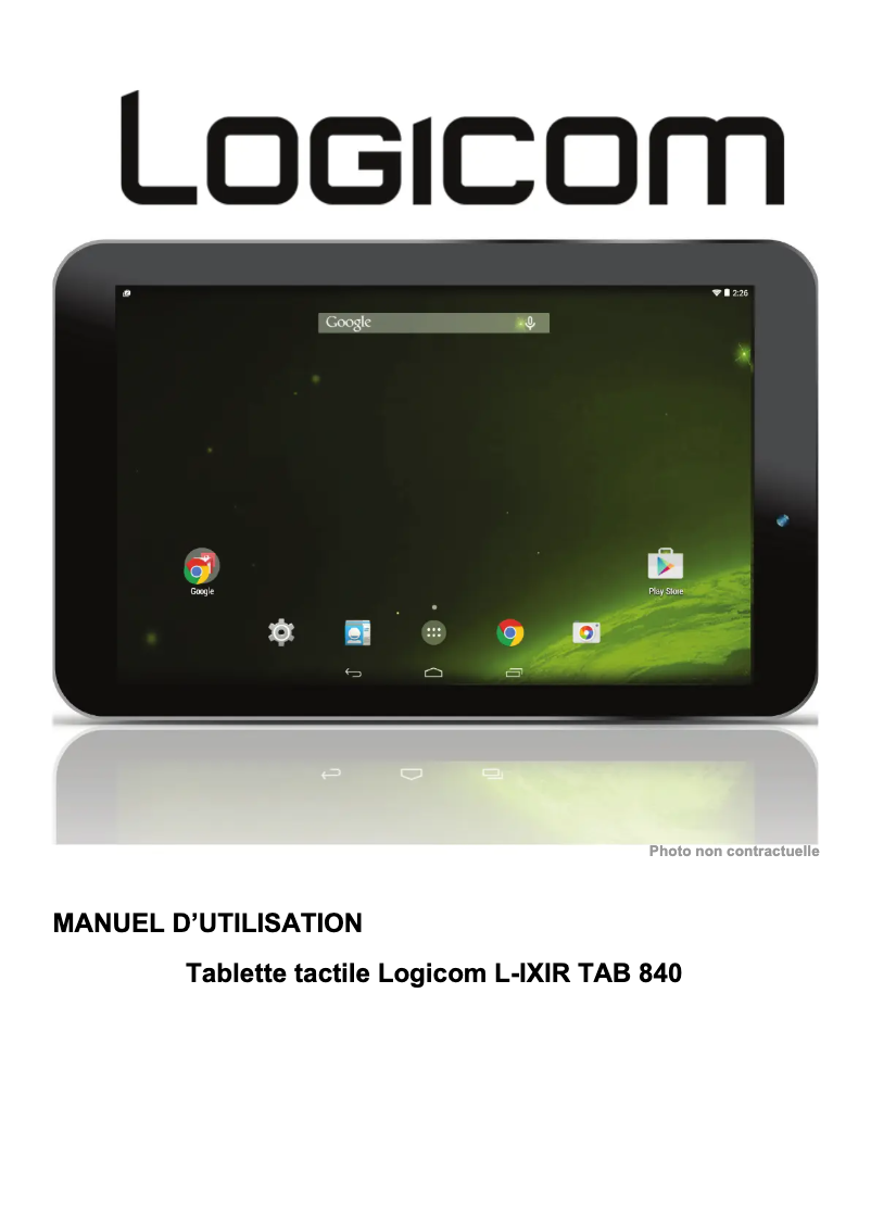 Página 1 del manual Manual de usuario Logicom L-Ixir Tab 840