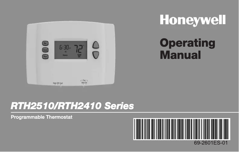 Página 1 del manual Manual de usuario Honeywell RTH2410B1001/U
