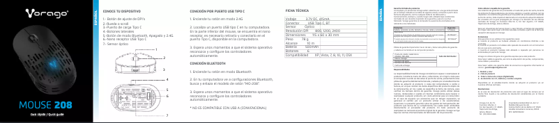 Página 1 del manual Manual de usuario Vorago MO-208