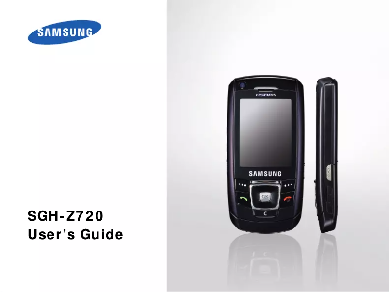 Imagen de la primera página del manual del dispositivo SGH-Z720