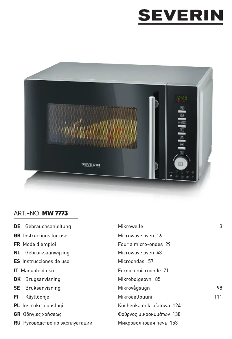 Imagen de la primera página del manual del dispositivo MW 7773