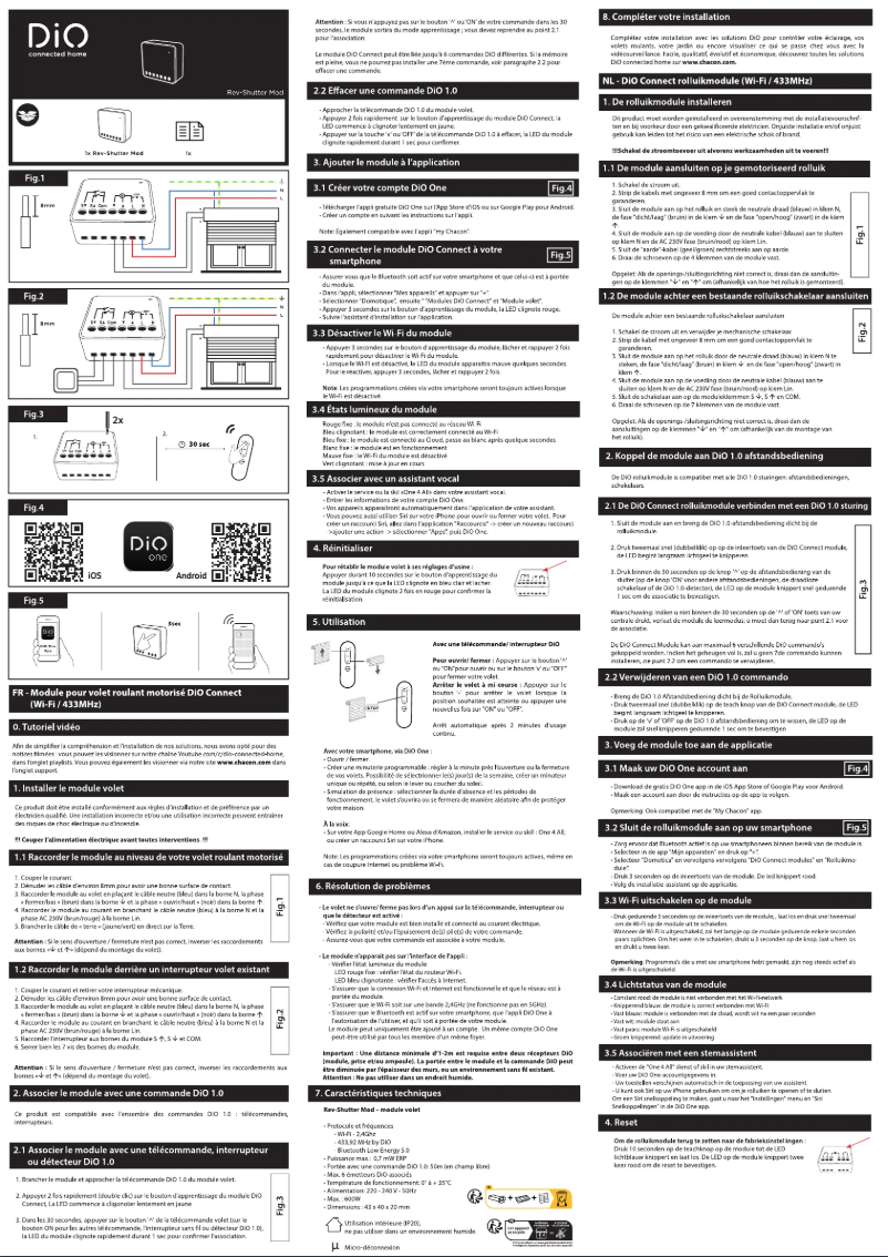 Página 1 del manual Manual de usuario DiO REV-SHUTTER-MOD