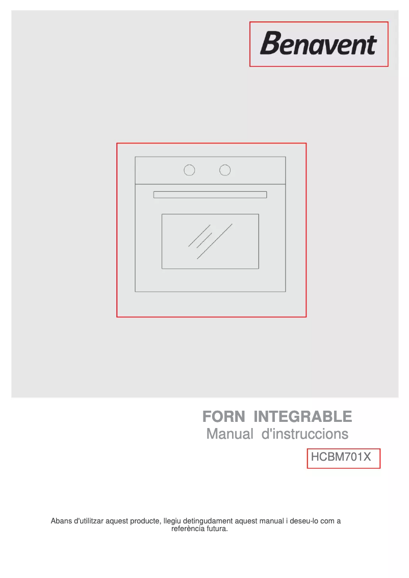 Imagen de la primera página del manual del dispositivo HCBM701X