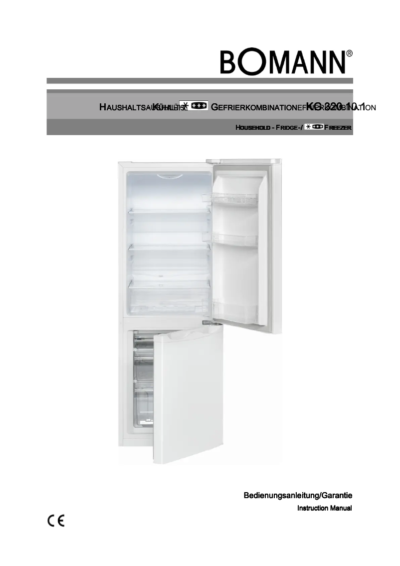 Página 1 del manual Manual de usuario Bomann KG 320.1