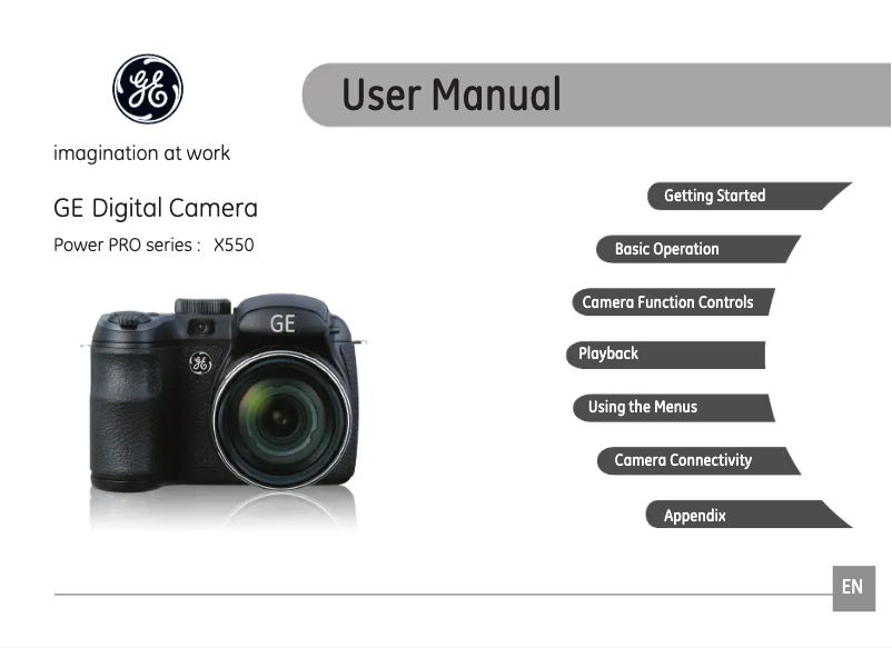 Página 1 del manual Manual de usuario GE X550