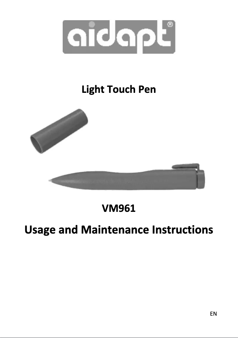 Imagen de la primera página del manual del dispositivo VM961