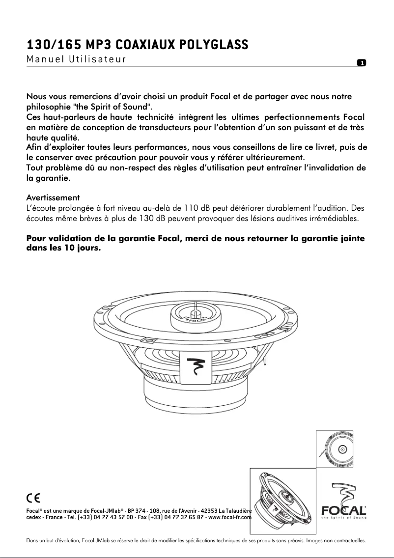 Imagen de la primera página del manual del dispositivo 130 MP3