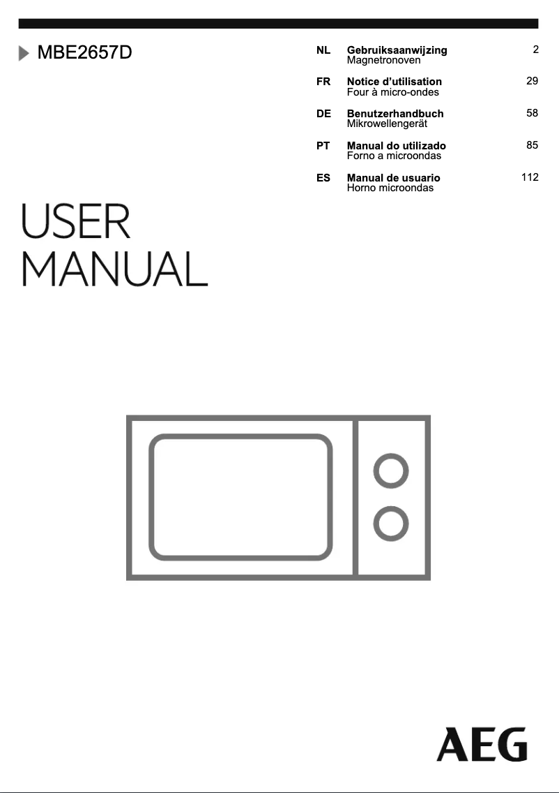 Imagen de la primera página del manual del dispositivo MBE2657D-M