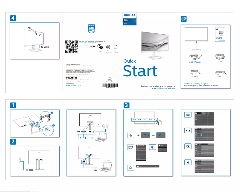 Imagen de la primera página del manual del dispositivo 243E1EW