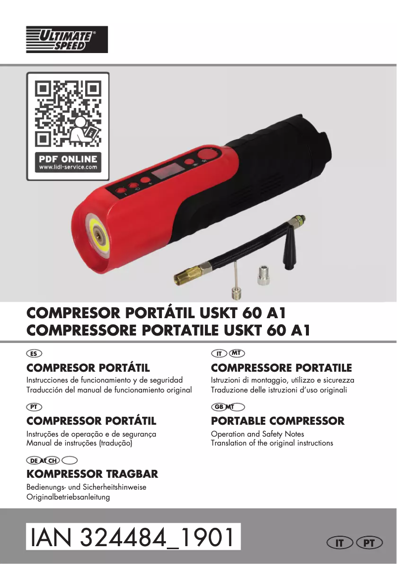 Imagen de la primera página del manual del dispositivo USKT 60 A1