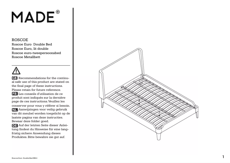 Página 1 del manual Manual de usuario MADE Roscoe