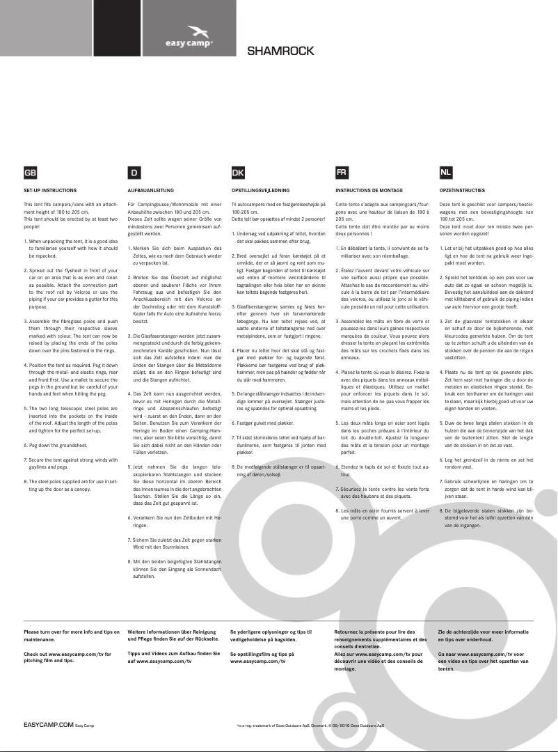 Imagen de la primera página del manual del dispositivo Shamrock