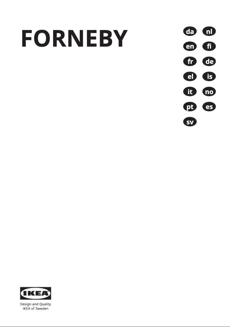 Imagen de la primera página del manual del dispositivo FORNEBY 305.568.99