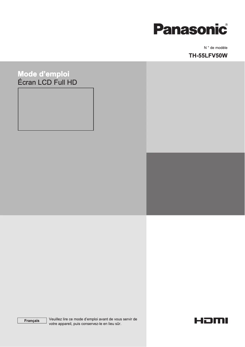 Página 1 del manual Manual de usuario Panasonic TH-55LFV50W