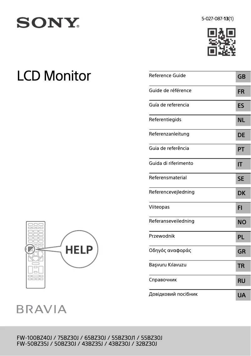 Imagen de la primera página del manual del dispositivo FW-100BZ40J