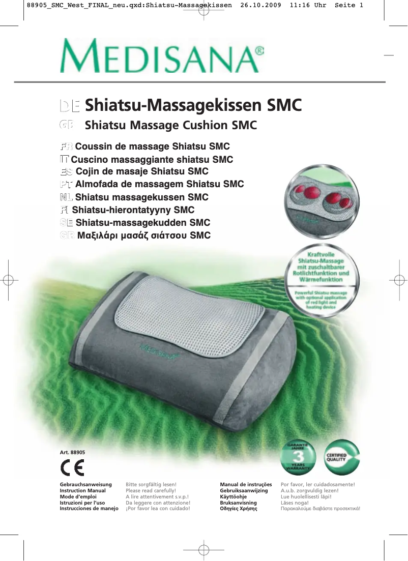 Imagen de la primera página del manual del dispositivo SMC