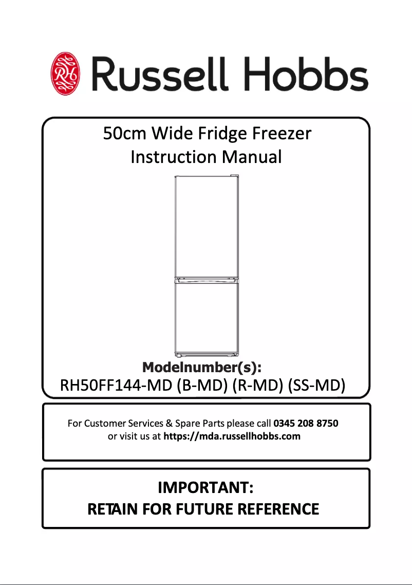 Imagen de la primera página del manual del dispositivo RH50FF144B-MD